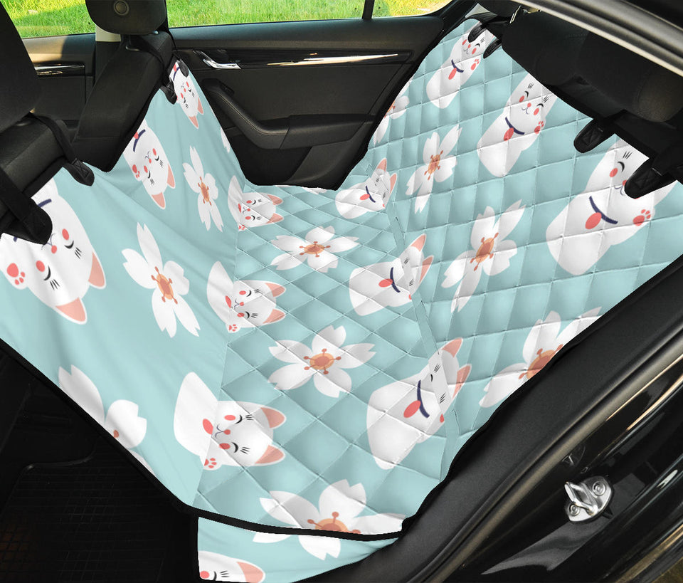 Maneki Neko Lucky Cat Sakura Dog Car Seat Covers