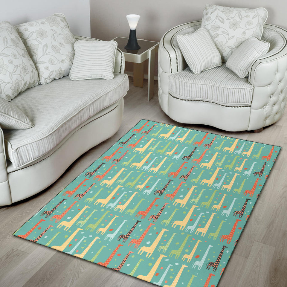 Giraffe Pattern Print Design 01 Area Rug