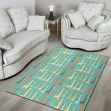 Giraffe Pattern Print Design 01 Area Rug