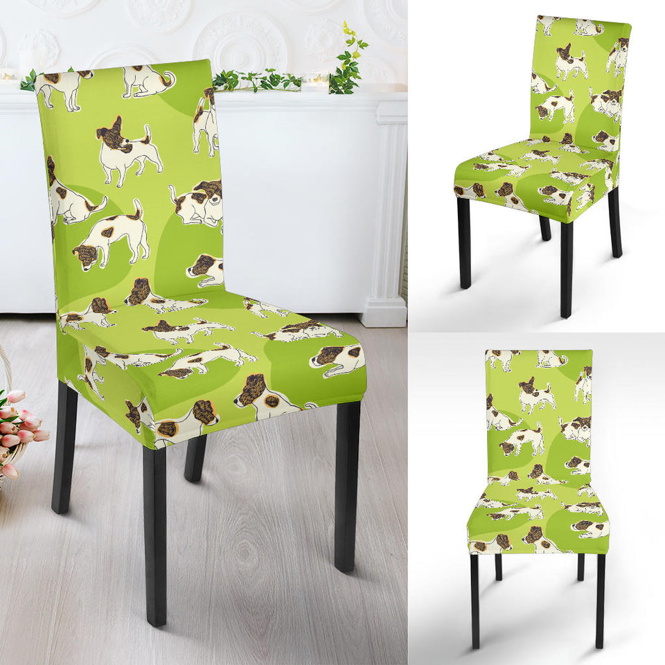 Jack Russel Pattern Print Design 01 Dining Chair Slipcover