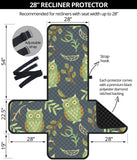 Cute owls leaves pattern Recliner Cover Protector