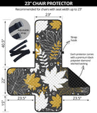 Beautiful gold autumn maple leaf pattern Chair Cover Protector