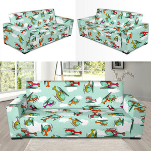Helicopter Design Pattern Sofa Slipcover