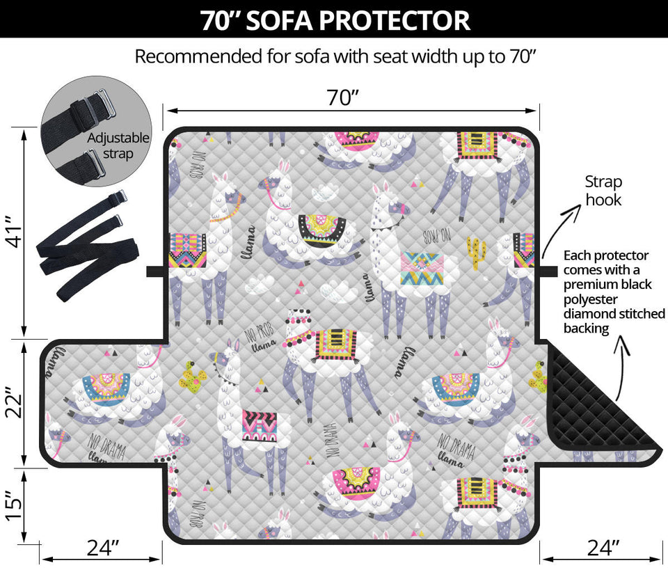 Cute Llama Alpaca pattern Sofa Cover Protector