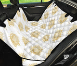 Gold Ornamental Lotue Waterlily Symbol Pattern Dog Car Seat Covers