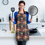 Sugar Skulls Flower Maxican Pattern Adjustable Apron