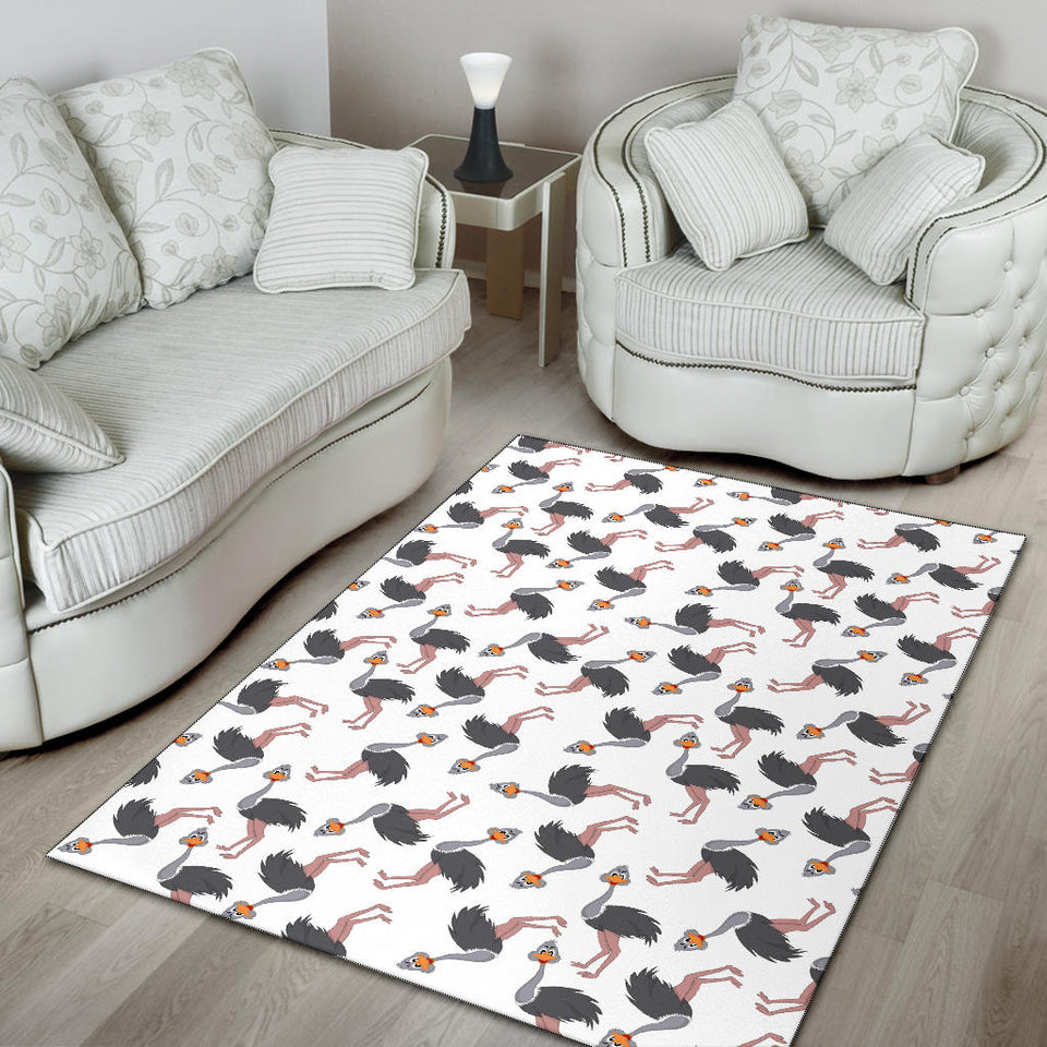 Ostrich Pattern Print Design 02 Area Rug