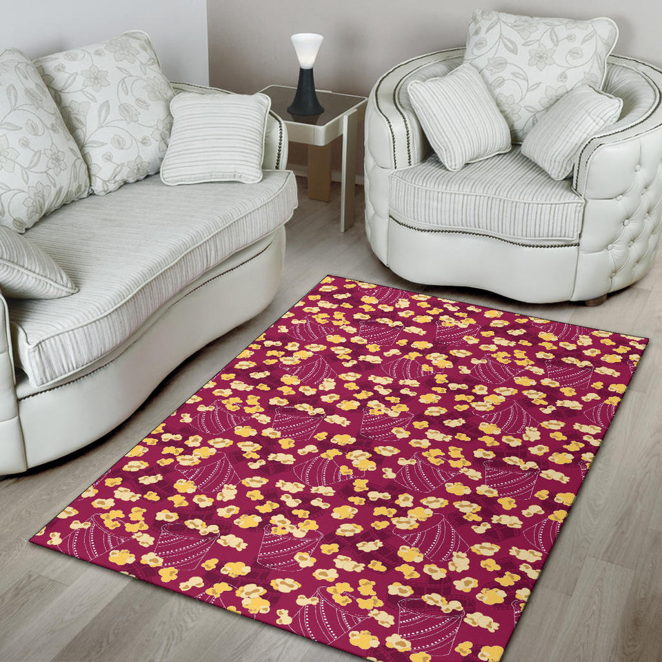 Popcorn Pattern Print Design 02 Area Rug