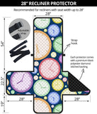 Colorful clock background Recliner Cover Protector