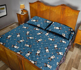 Cute boston terrier dog spattern Quilt Bed Set