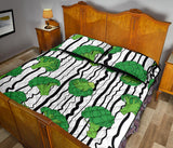 Cool Broccoli pattern Quilt Bed Set