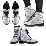 Helicopter Plane Pattern Leather Boots
