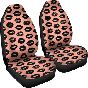 Lips Pattern Print Design 02 Universal Fit Car Seat Covers