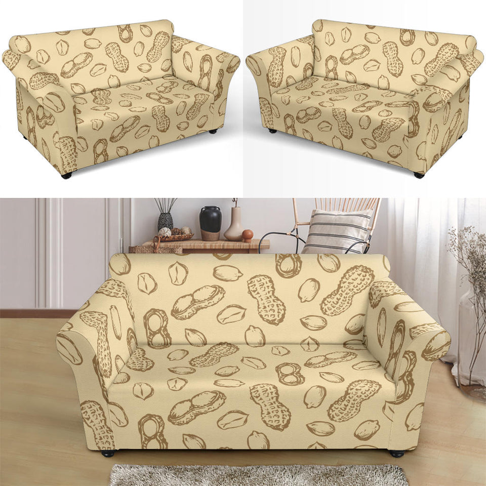 Hand Drawn Peanuts Pattern Loveseat Couch Slipcover