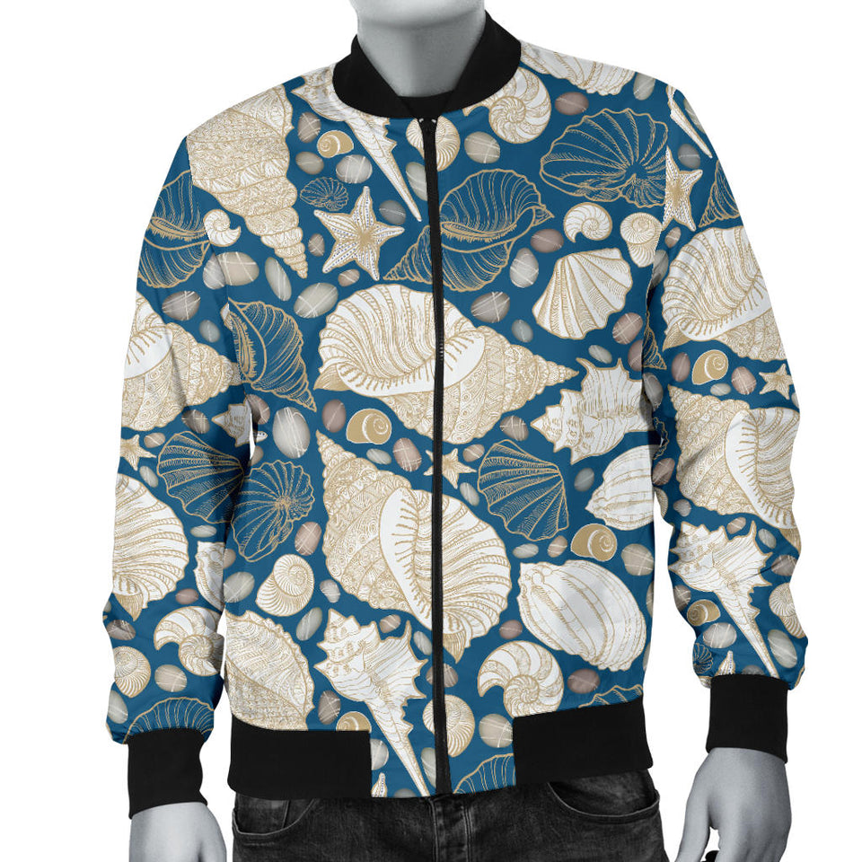 Shell Polynesian Tribal Design Pattern Men'S Bomber Jacket