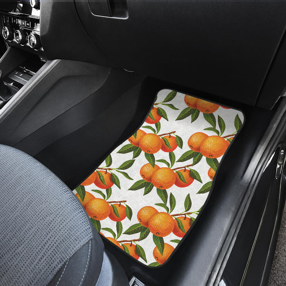 Oranges Pattern Background Front Car Mats