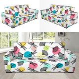 Dragonflies Ginkgo Leaves Pattern Sofa Slipcover
