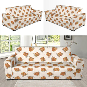 Pancake Pattern Print Design 01  Sofa Slipcover