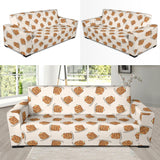 Pancake Pattern Print Design 01  Sofa Slipcover