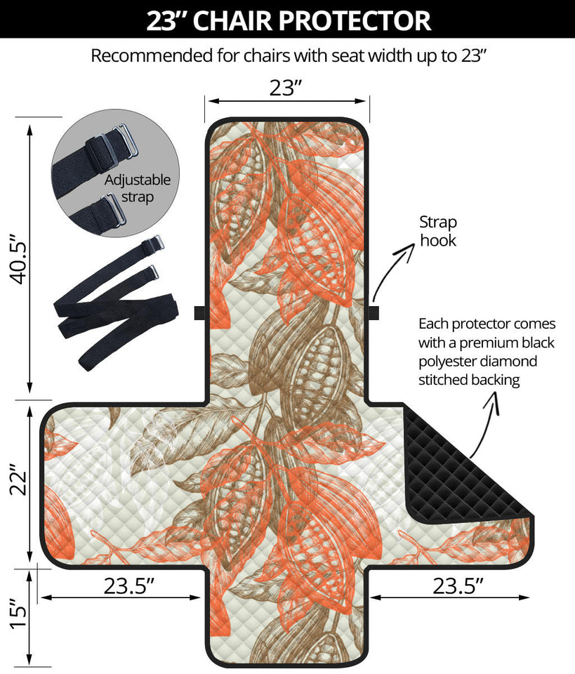 Cocoa beans Cocoa tree pattern Chair Cover Protector