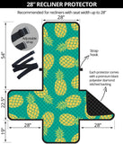 Pineapples pattern green background Recliner Cover Protector
