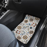 Cute Nautical Steering Wheel Anchor Pattern Front And Back Car Mats