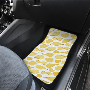 Potato Chips Pattern Print Design 02 Front and Back Car Mats