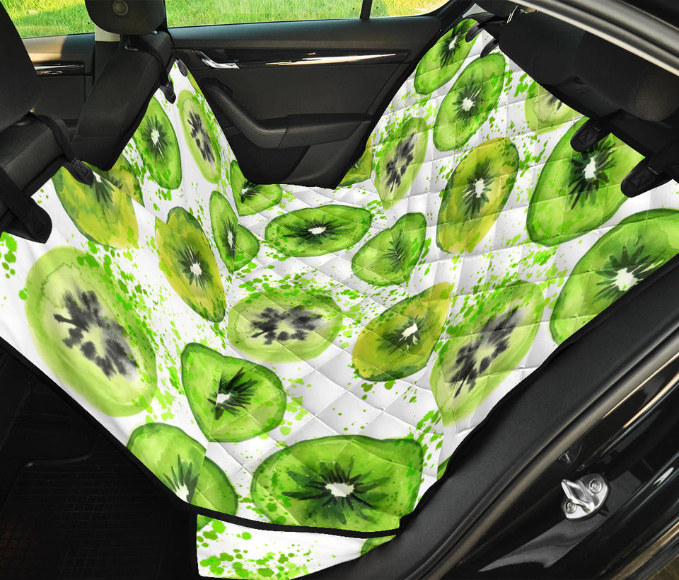 Watercolor Kiwi Pattern Dog Car Seat Covers