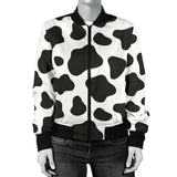 Cow Skin Pattern Women'S Bomber Jacket