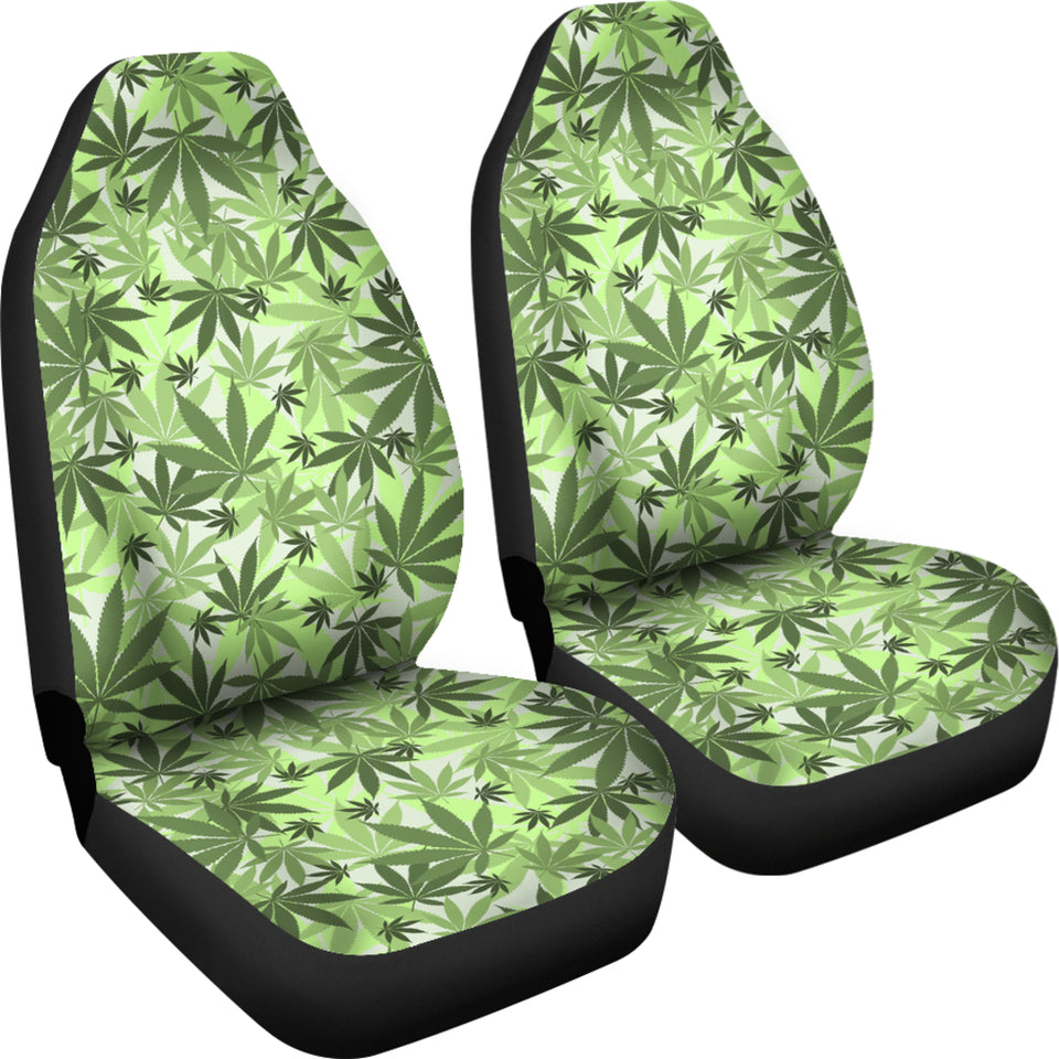 Canabis Marijuana Weed Pattern Print Design 01 Universal Fit Car Seat Covers