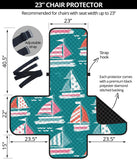 Cute sailboat pattern Chair Cover Protector