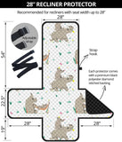 Cute Rhino pattern background Recliner Cover Protector