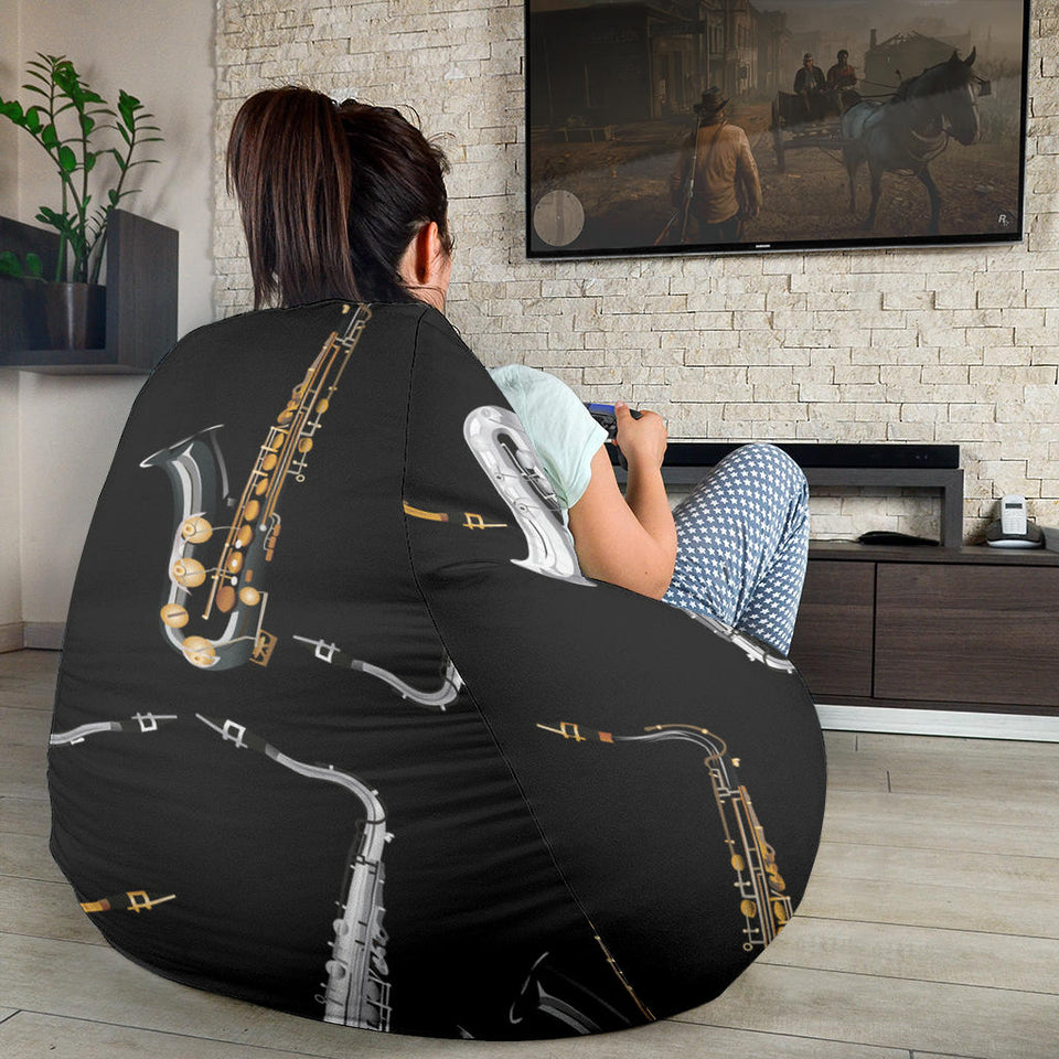 Saxophone Design Pattern Bean Bag Cover