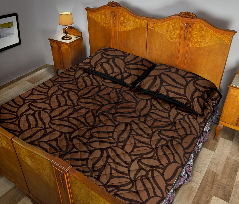 coffee bean pattern Quilt Bed Set