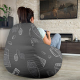 Beer Hand Drawn Pattern Bean Bag Cover