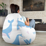 Blue Whale Pattern Bean Bag Cover