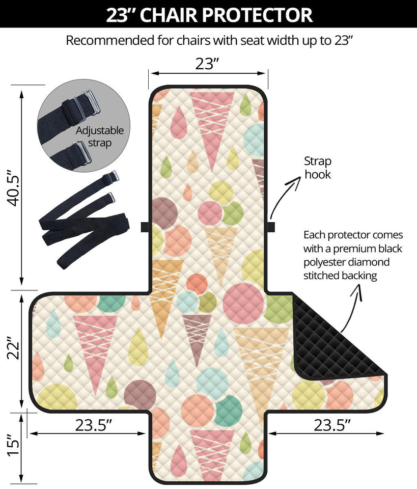 Ice cream cone pattern Chair Cover Protector