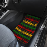 Canabis Marijuana Weed Pattern Print Design 04 Front and Back Car Mats