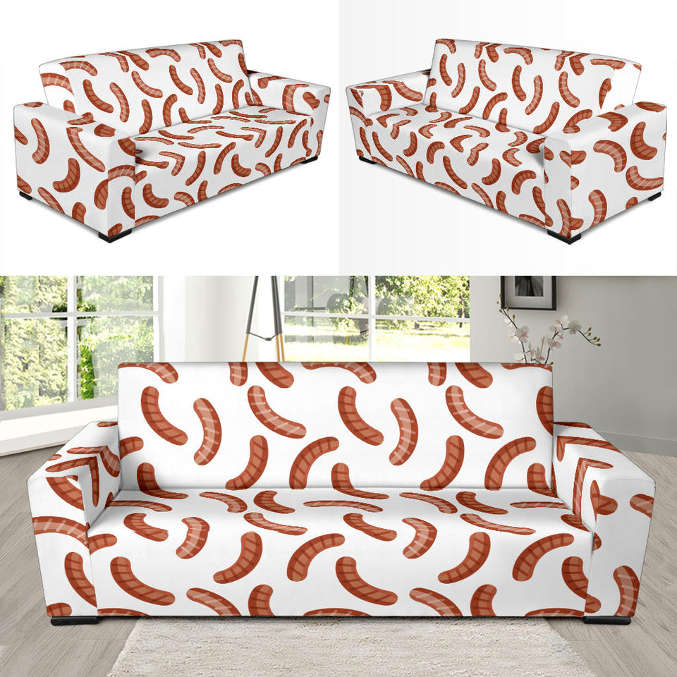 Sausage Pattern Print Design 04  Sofa Slipcover