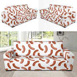 Sausage Pattern Print Design 04  Sofa Slipcover