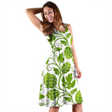 Hop Design Pattern Sleeveless Midi Dress