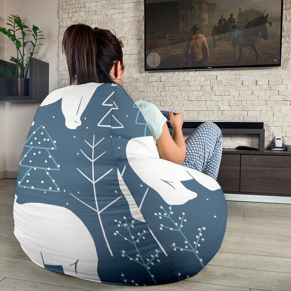 Polar Bear Mother Her Child Pattern Bean Bag Cover