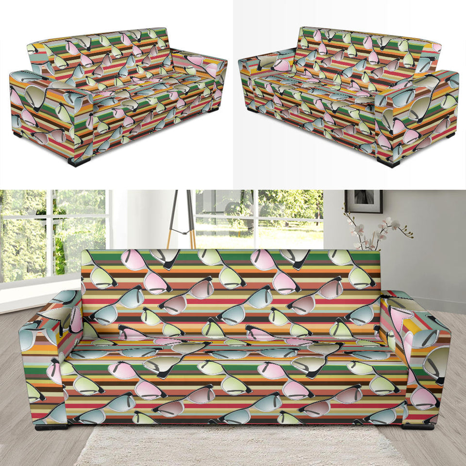 Sun Glasses Pattern Print Design 02  Sofa Slipcover