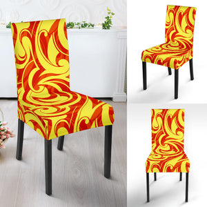Fire Flame Design Pattern Dining Chair Slipcover