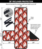 Fire flame symbol design pattern Recliner Cover Protector
