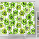 Watercolor Kiwi Pattern Shower Curtain Fulfilled In US