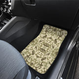 Light Green Camo Camouflage Pattern  Front Car Mats