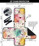 Clock butterfly pattern Chair Cover Protector