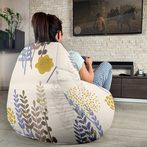 Lavender Modern Pattern Blackground Bean Bag Cover