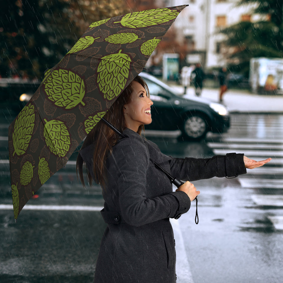 Hop Pattern Black Background Umbrella